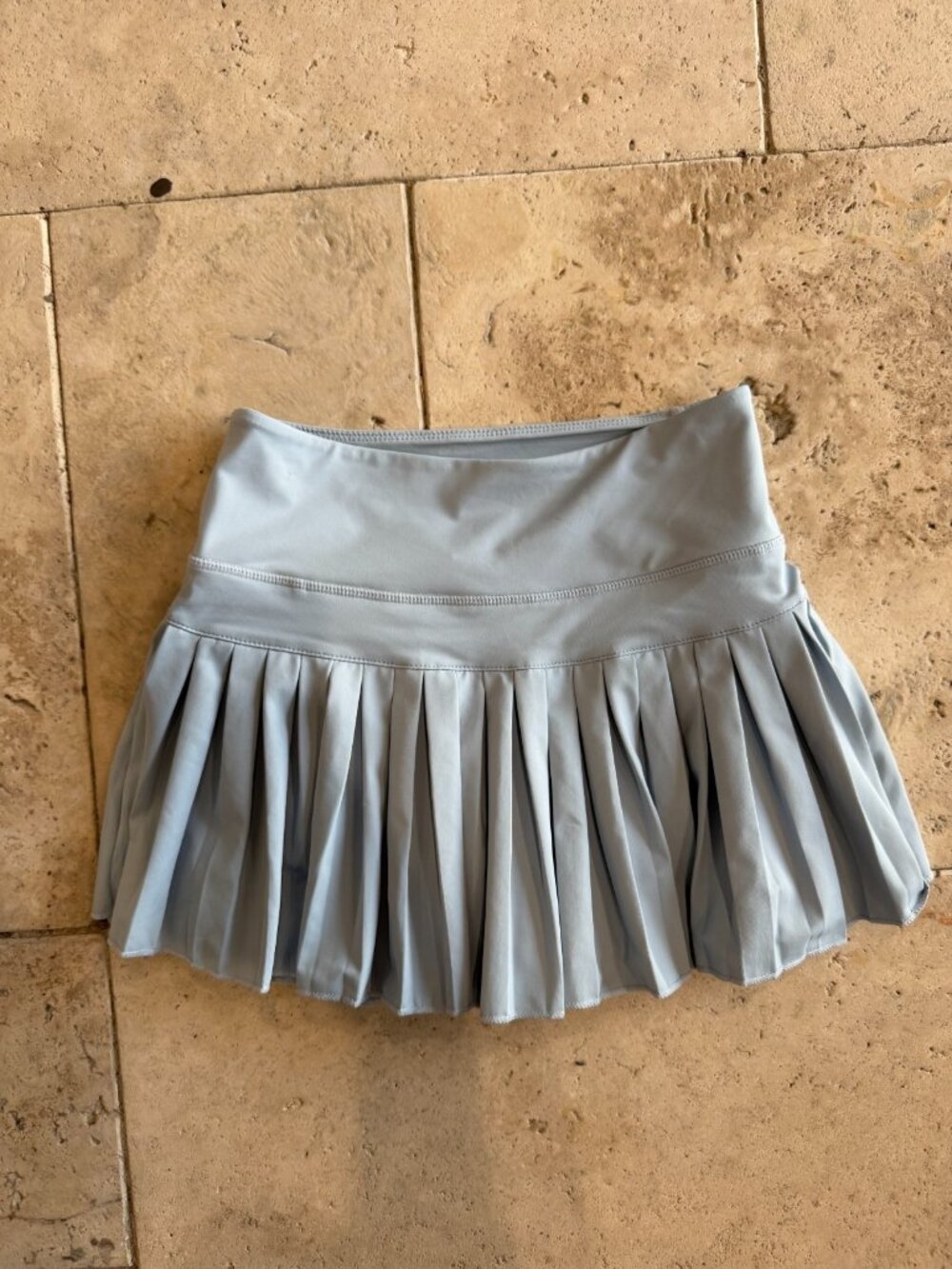 Gold Hinge pleated skirt blue color size small mini athleisure casual stretch
